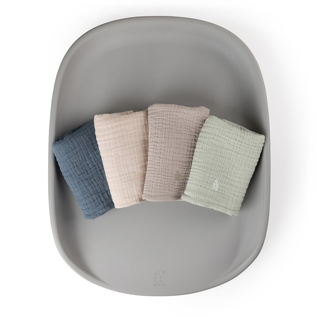 Sebra Changing Pads 6-Layer, Set of 2 - Muslin Blue