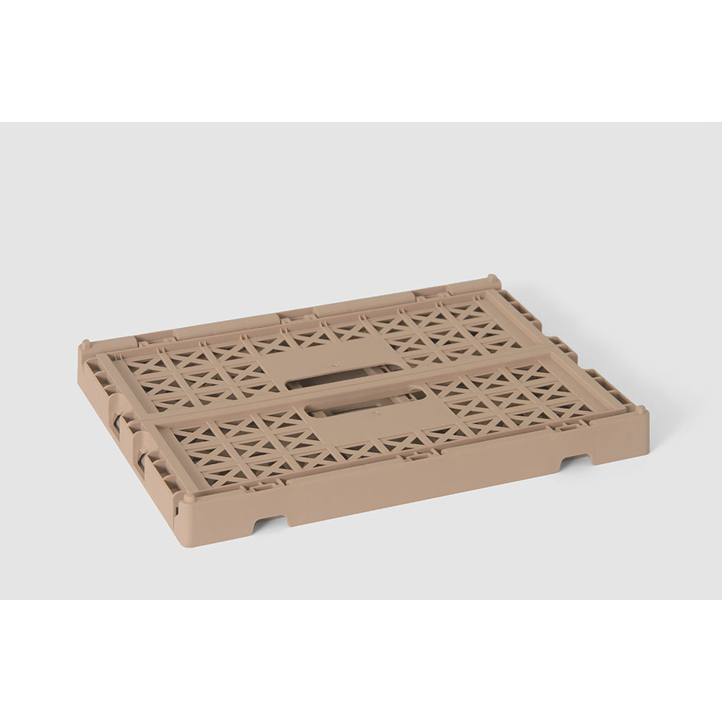 Gergerland Folding Crate, Size 1 - Warm Taupe