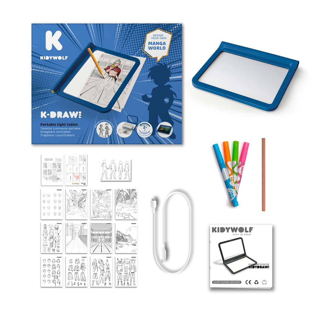 KidyDraw Drawing Tablet with Light, Manga