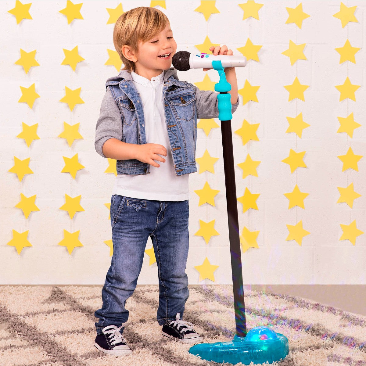 B Toys Microphone with Stand and Light Show