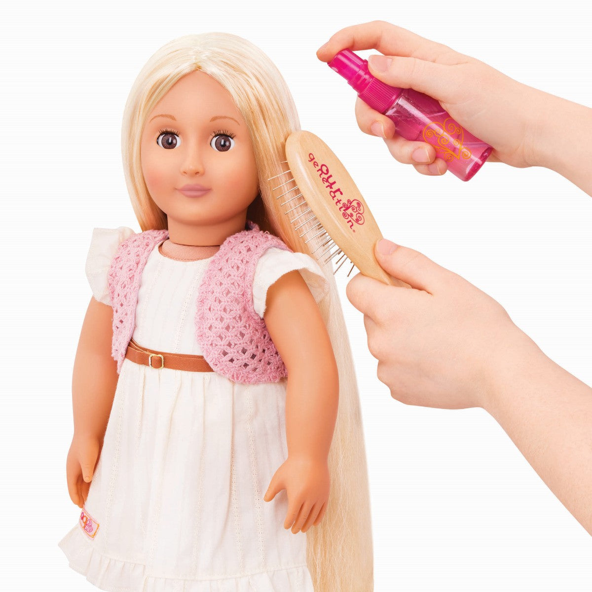 Our Generation Brush & Spray Bottle – Doll Accessory Set