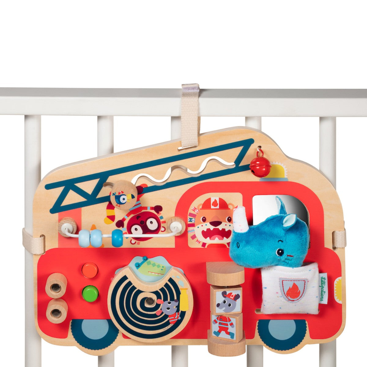 Lilliputiens Wooden Activity Panel, Fire Truck