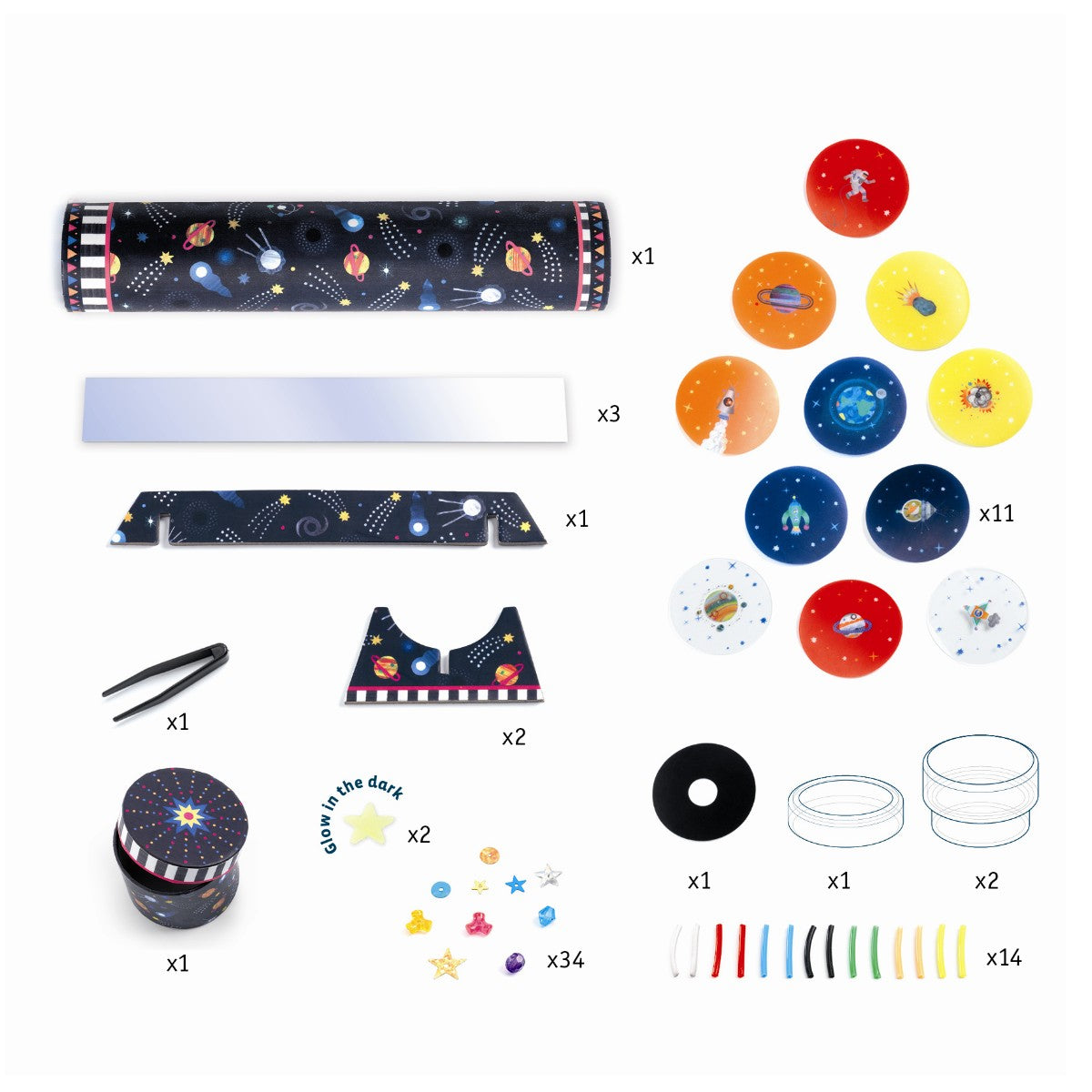 Djeco DIY, Create Your Own Kaleidoscope - Space