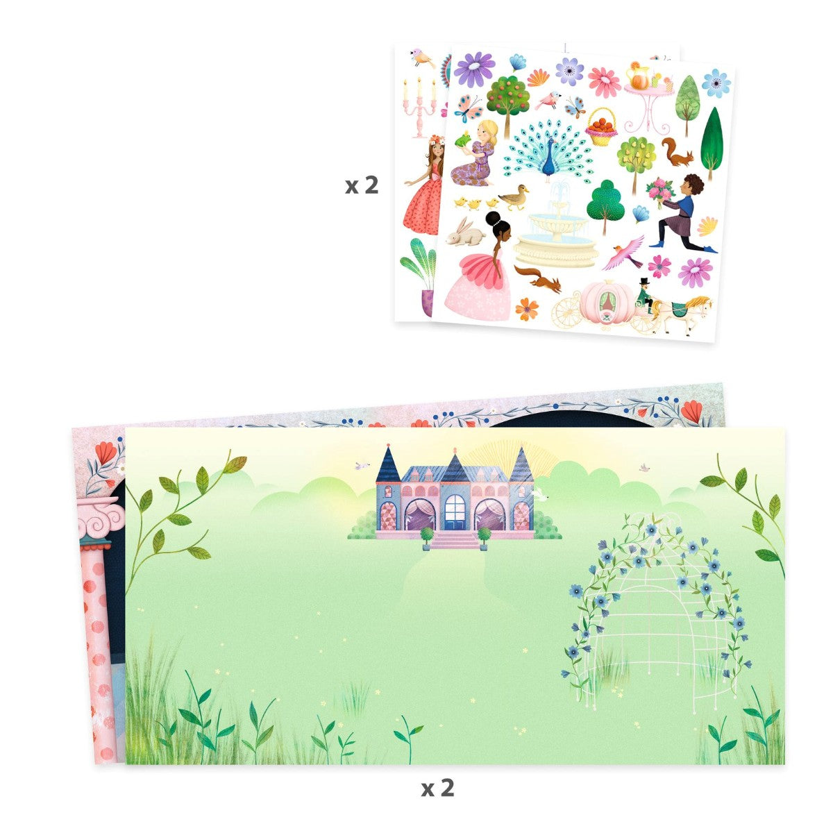 Djeco Reusable Stickers, The Castle