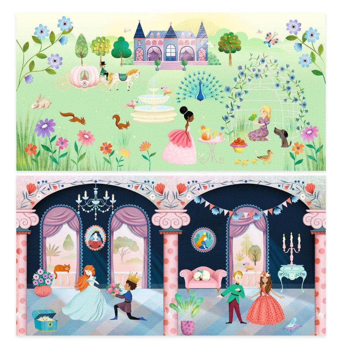 Djeco Reusable Stickers, The Castle