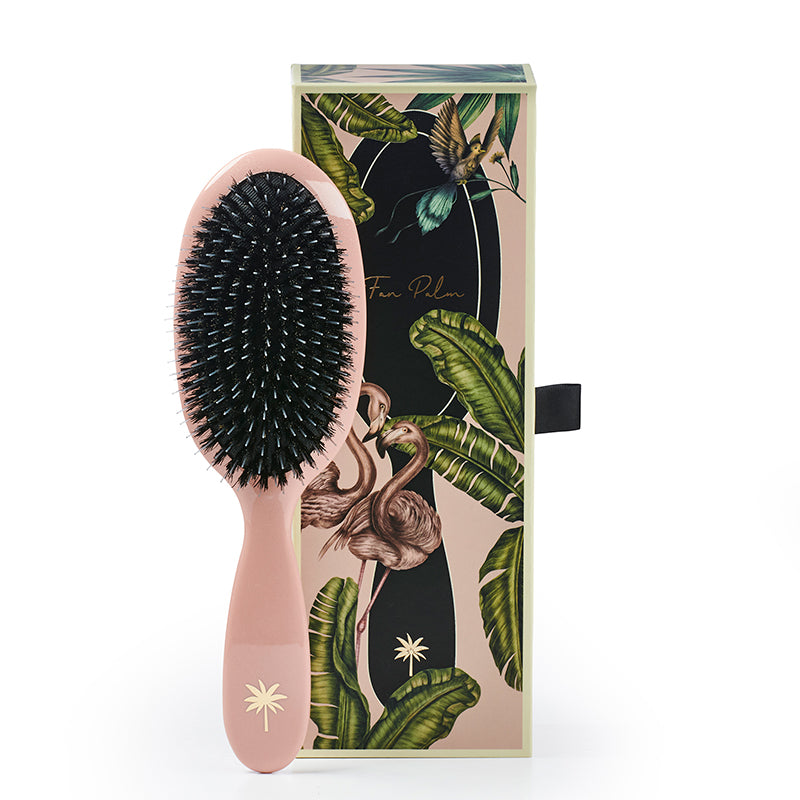 Fan Palm hårbørste, Blush - Medium. Luksus hårbørste, et must-have