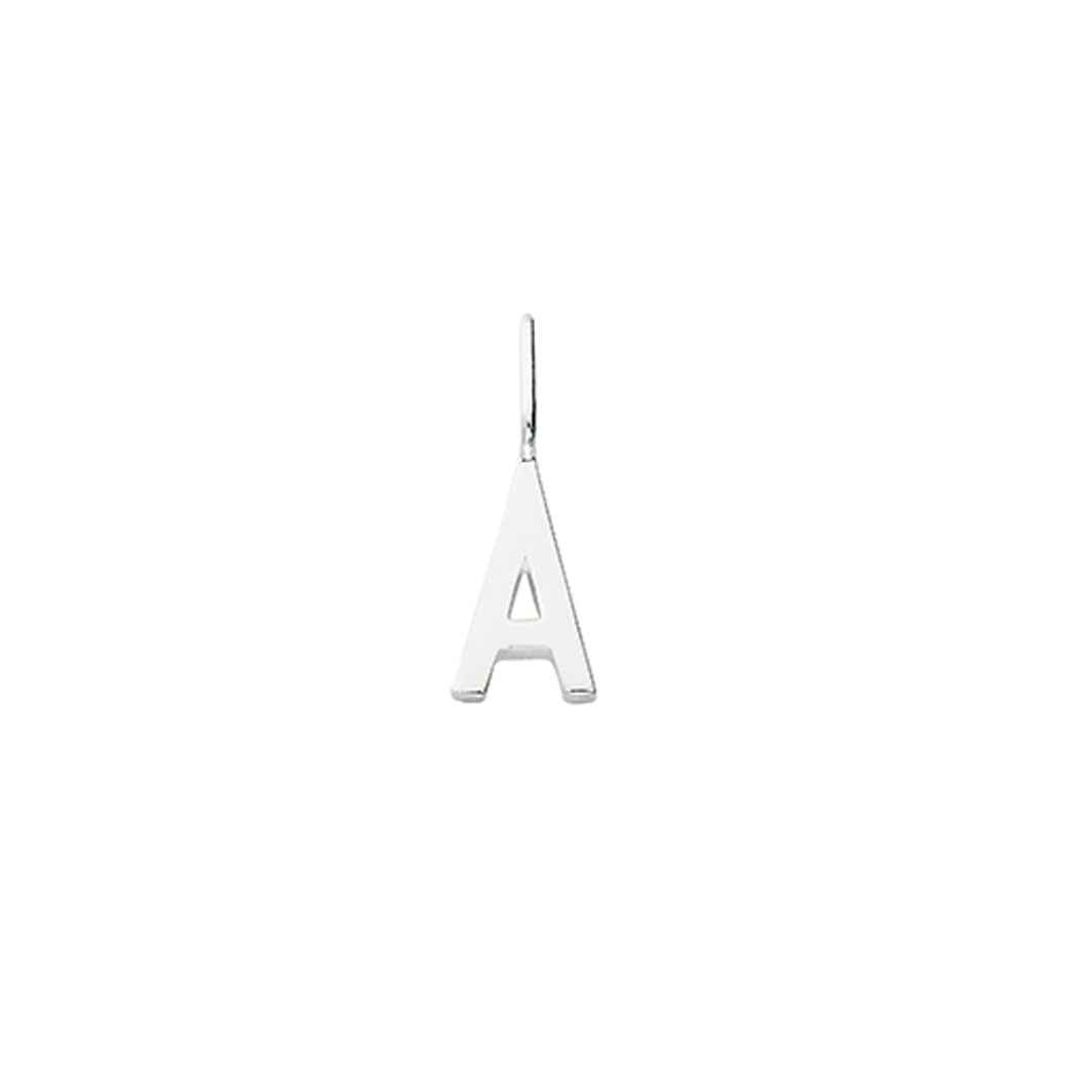 Design Letters smykkevedhæng, 10 mm sølv bogstav