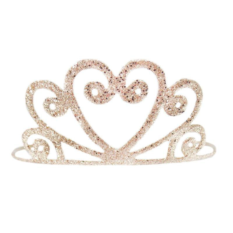 Great Pretenders hårbøjle m. diadem, Guldglitter