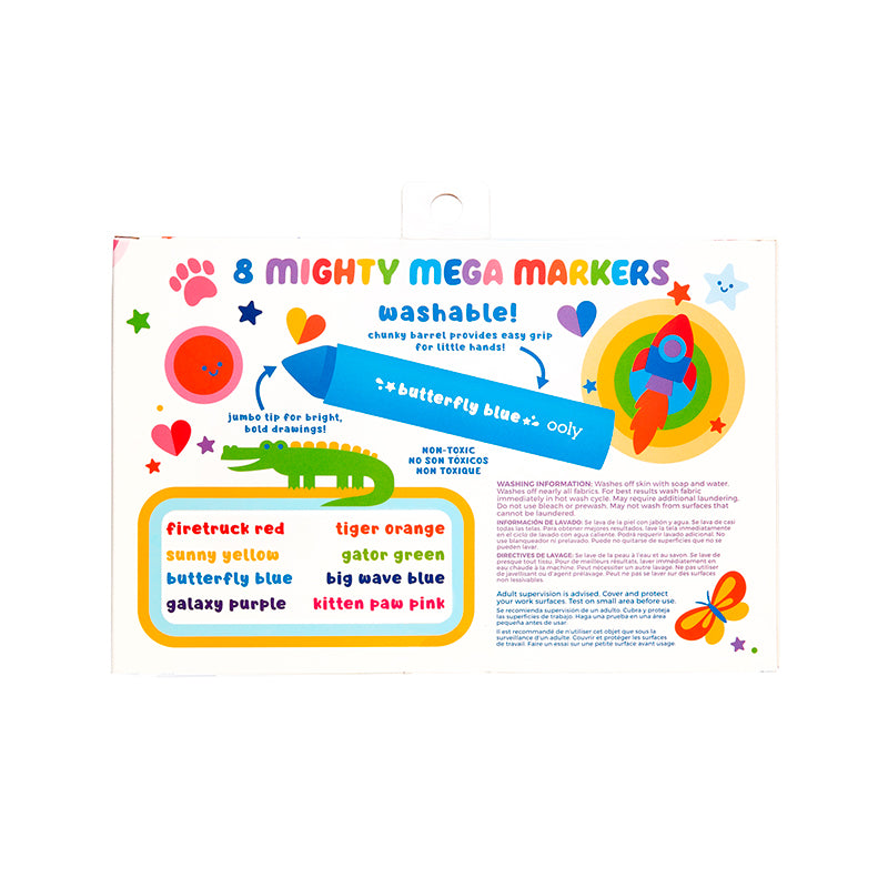 Ooly Mighty Mega Markers, 8 jumbo tuscher