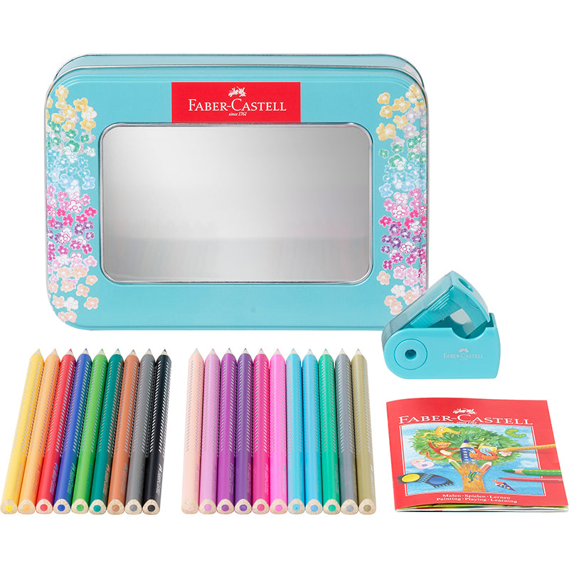 Faber-Castell Sparkle, 20 farveblyanter i æske + spidser