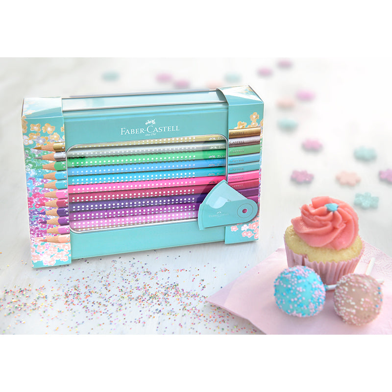 Faber-Castell Sparkle, 20 Colored Pencils in Box + Sharpener