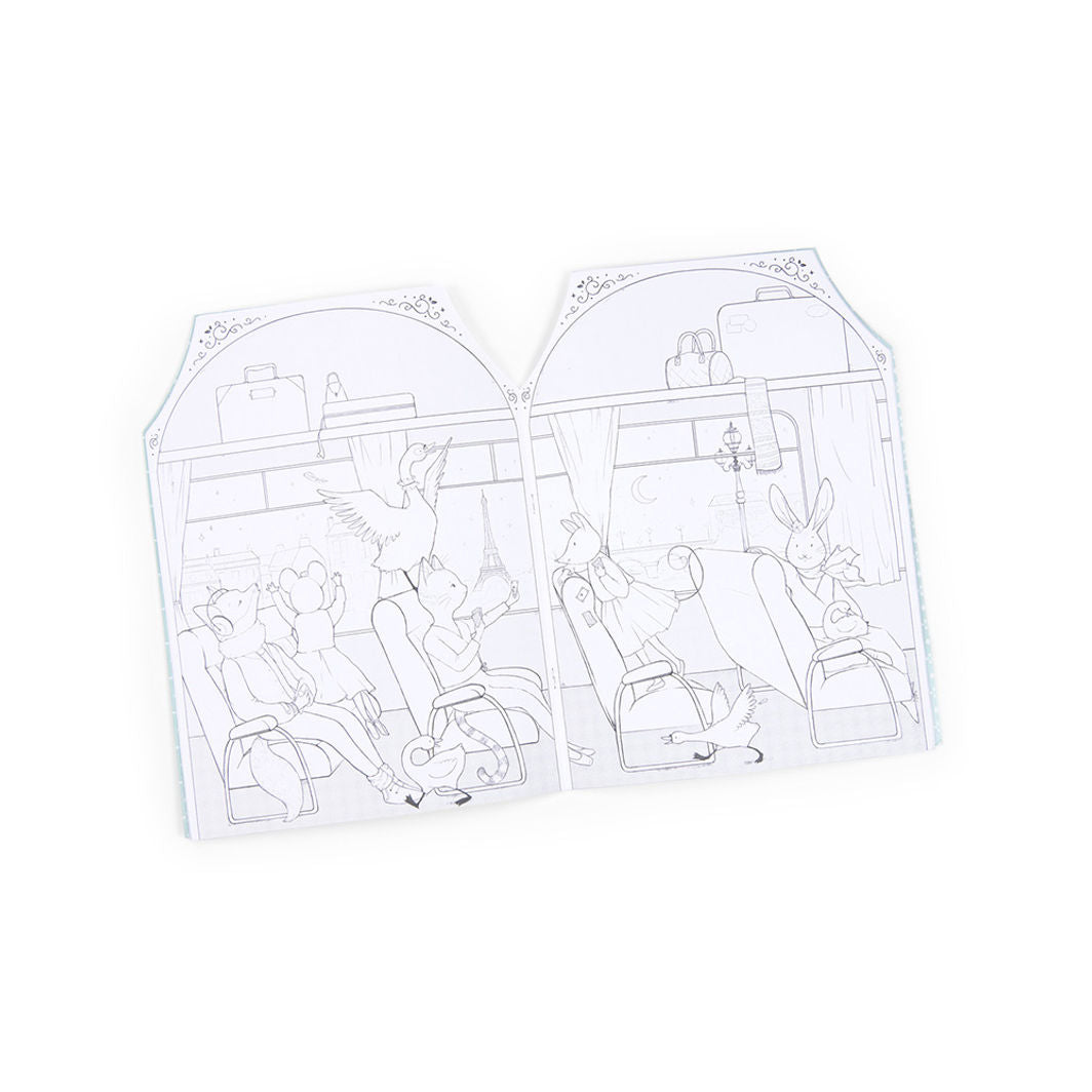 Moulin Roty Coloring Book with 170 Stickers, The Little Dance School