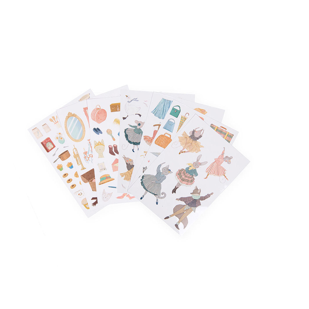 Moulin Roty Coloring Book with 170 Stickers, The Little Dance School