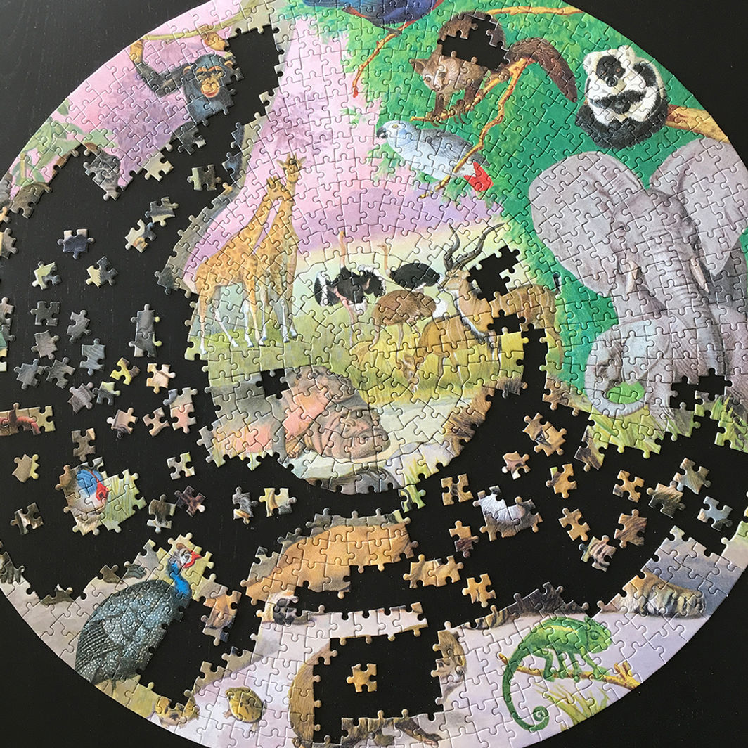 eeBoo, Round Puzzle 1000 Pieces - Africa