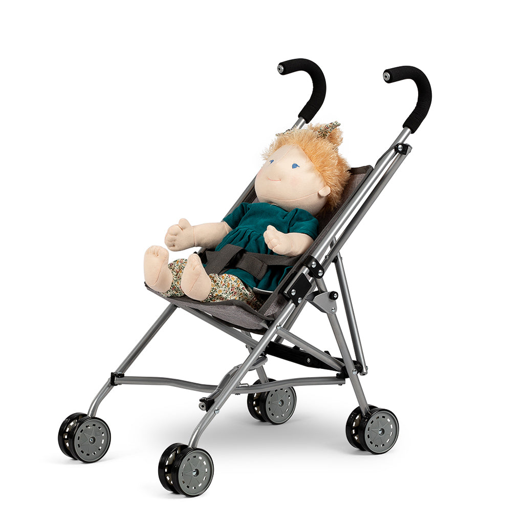MaMaMeMo Dolls, Dukke paraplyklapvogn - Grå