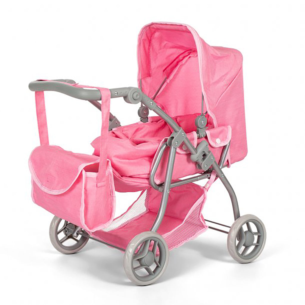 MaMaMeMo Dolls dukkevogn med lift i pink