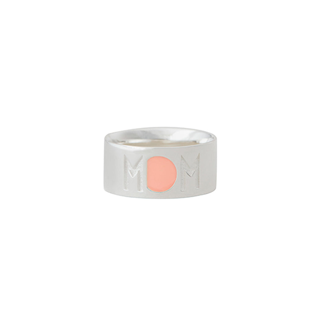 Design Letters Mom ring sølv Nude