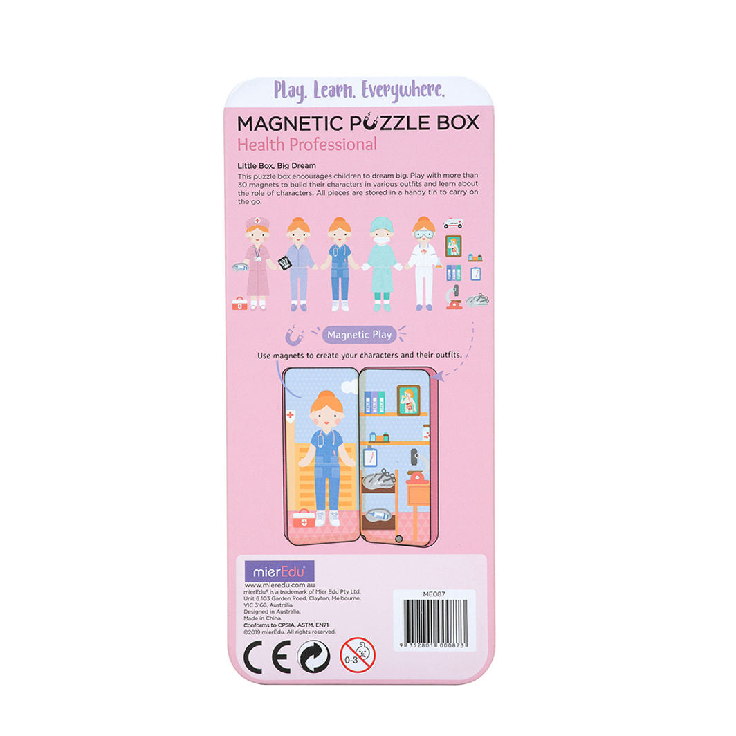 mierEdu, Magnetic Travel Set, Dress-Up Figures - Healthcare Worker