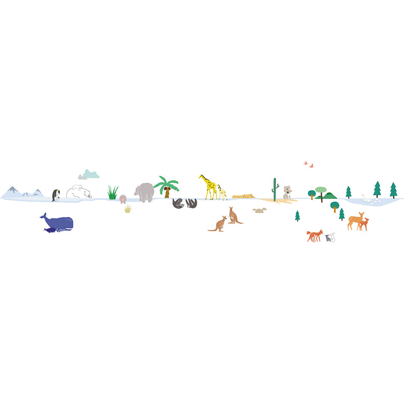 Mimi Lou wallsticker frise, Around the world