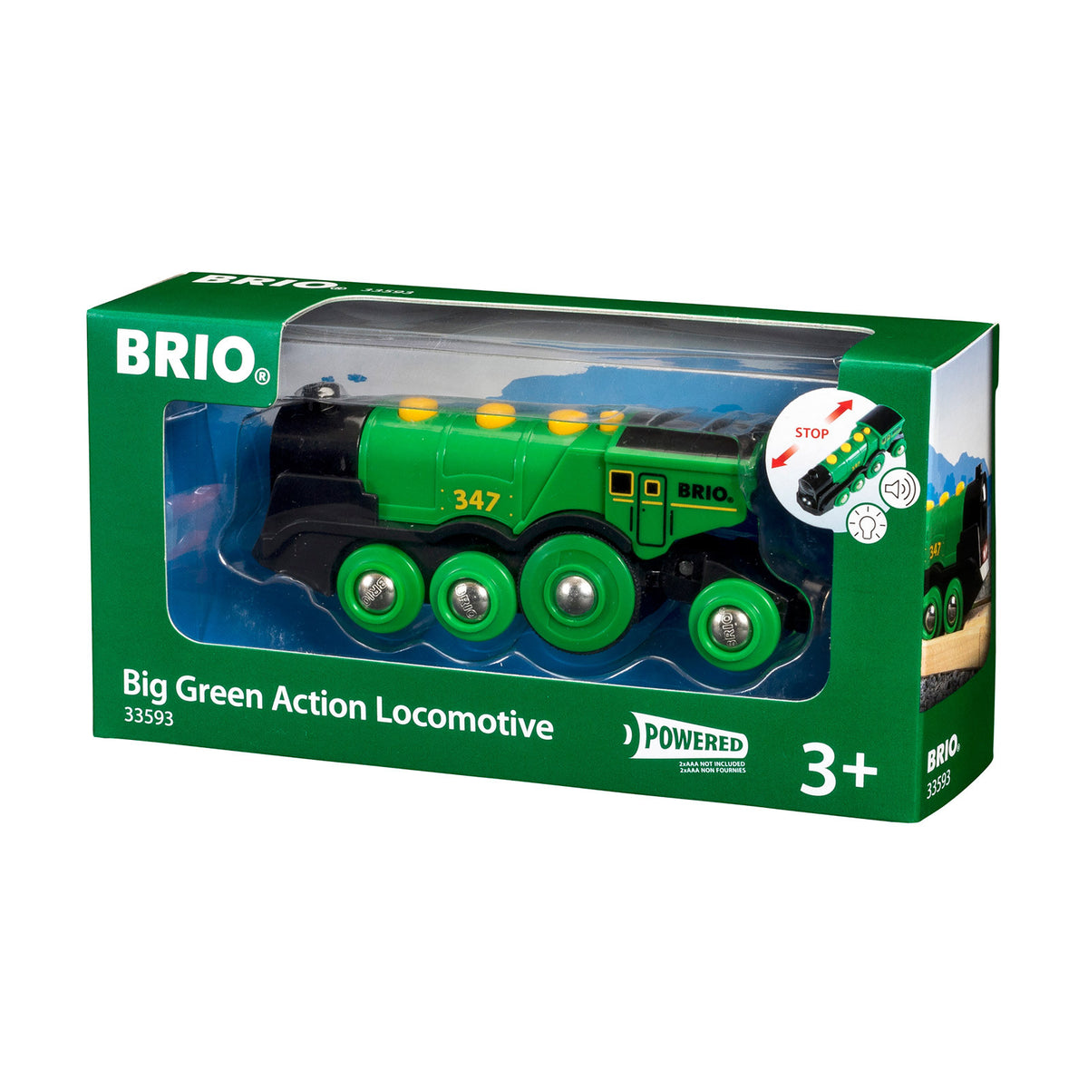 Brio Large Green Locomotive, Battery-Powered