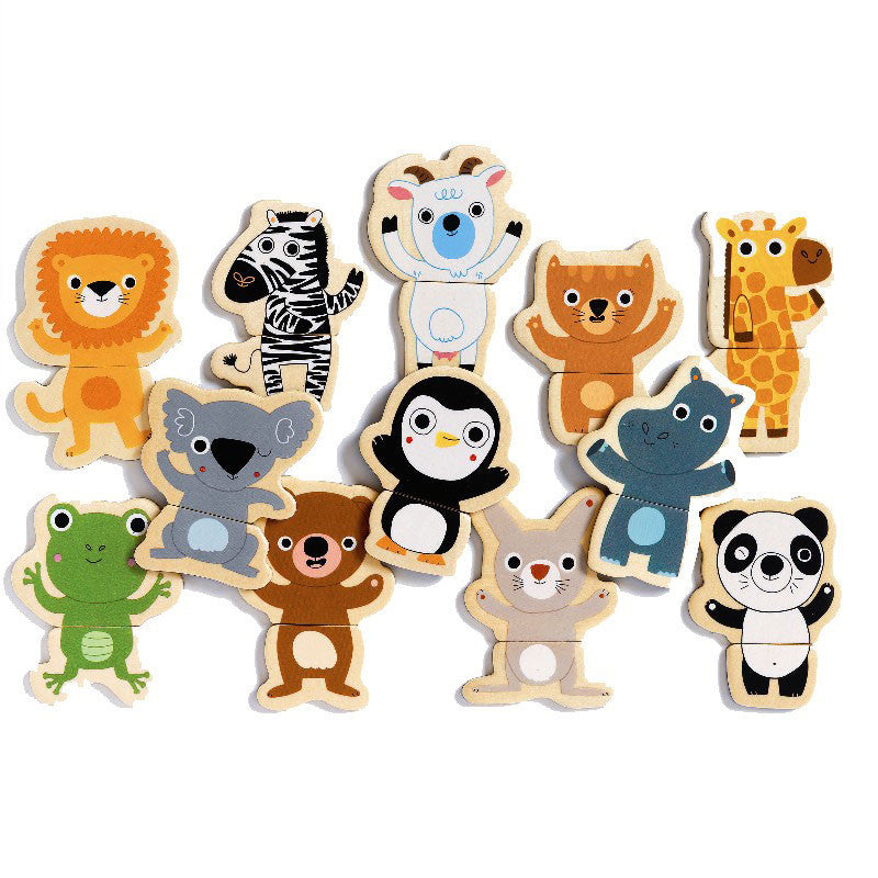 Djeco Wooden Magnets, Mini Animals