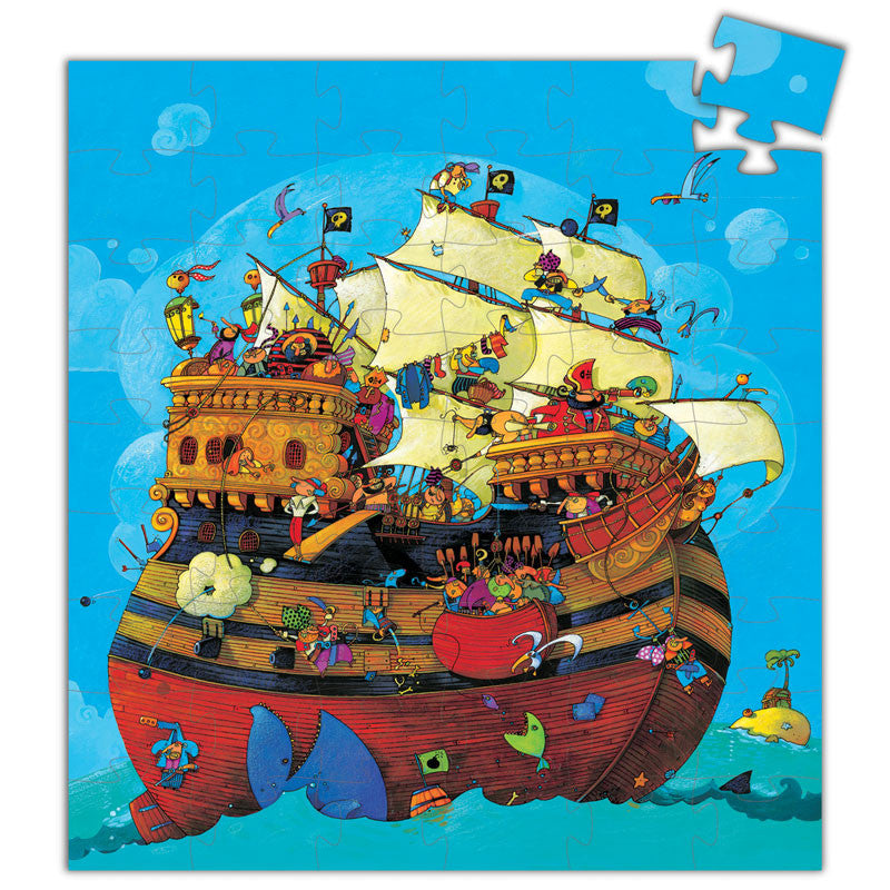 Djeco silhuetpuslespil, piratskib - 54 brikker