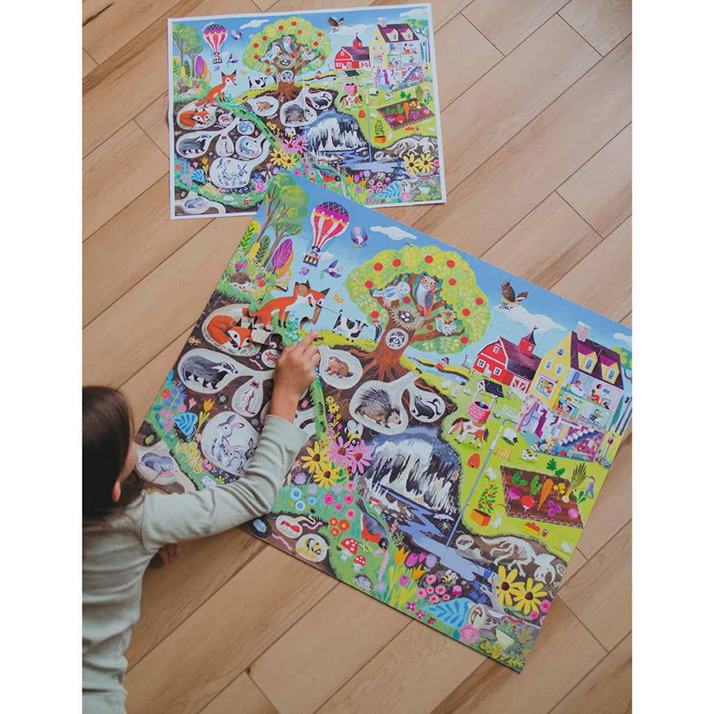 Eeboo Jumbo Puzzle, The Land – 48 Pieces
