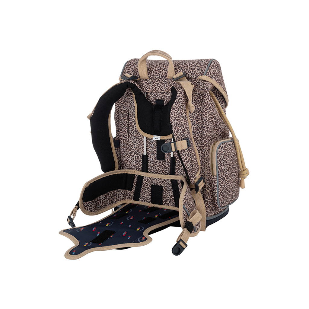 Jeune Premier Ergonomic Backpack, Leopard Cherry - For Ages 6-10