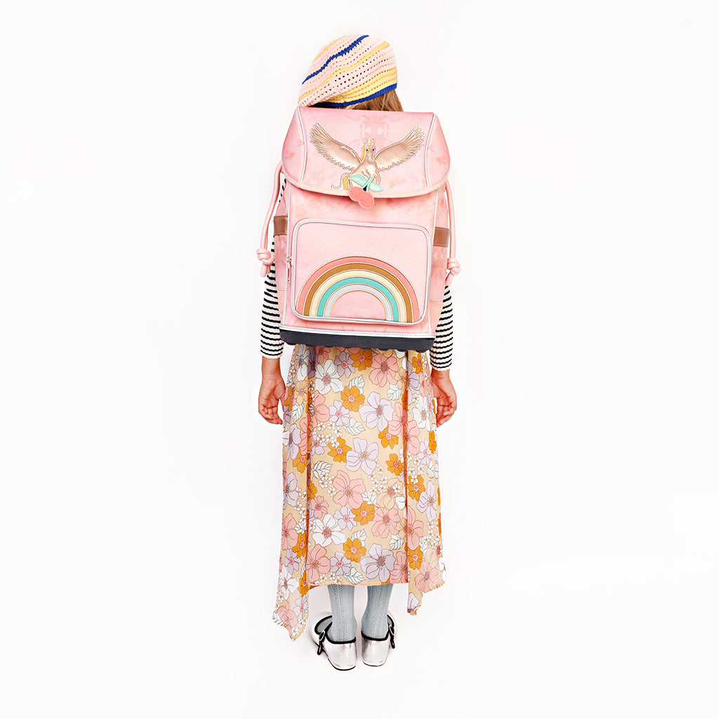 Jeune Premier Ergonomic Backpack, Tie-dye Pegasus - For Ages 6-10