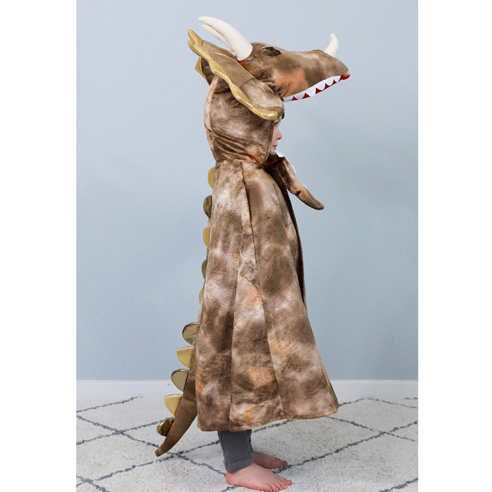 Great Pretenders dyrekostume, Grandasaurus Triceratops Cape m. klør - str. 4-6 år