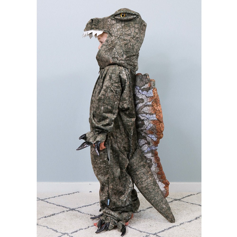 Den goda Fen dyrekostume Dinosaur Spinosaur jumpsuit 3-5 år