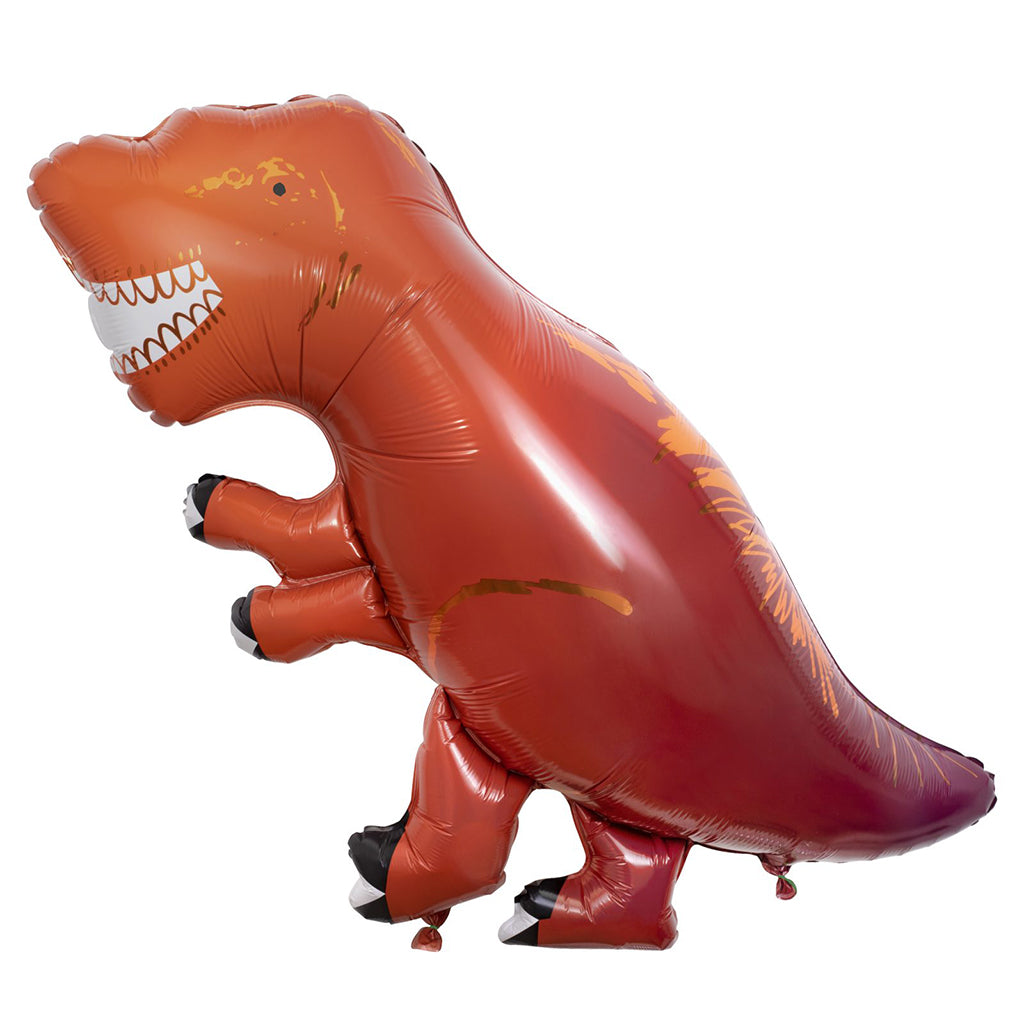 Orange Meri Meri ballon formet som T-Rex dinosaur, 152 cm