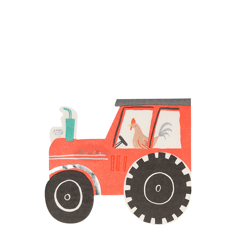 Meri Meri Napkins Size S, On the Farm - Tractor