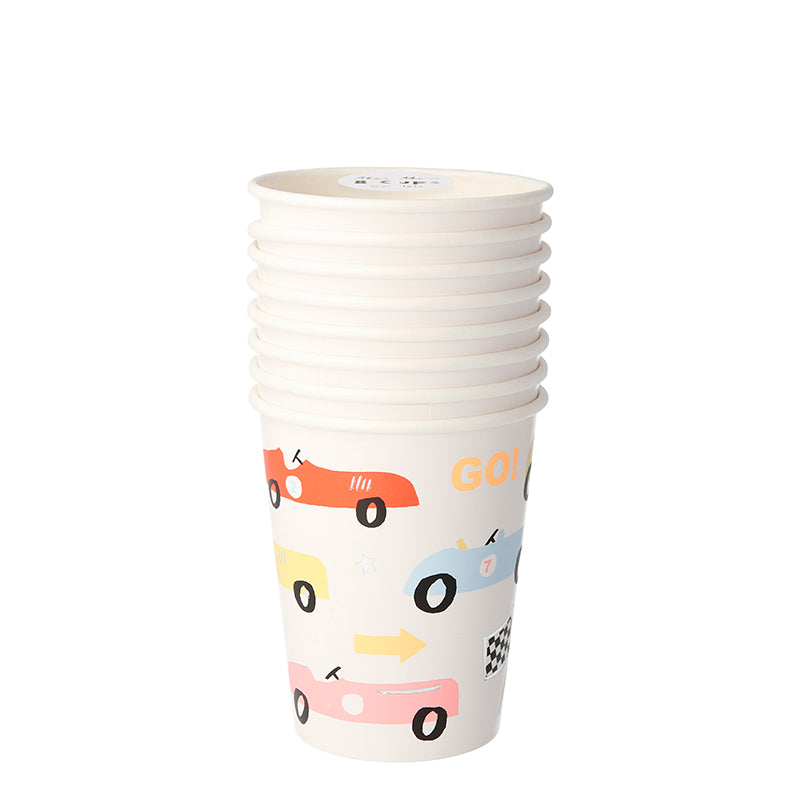Meri Meri Race Car Paper Cups – Pack of 8