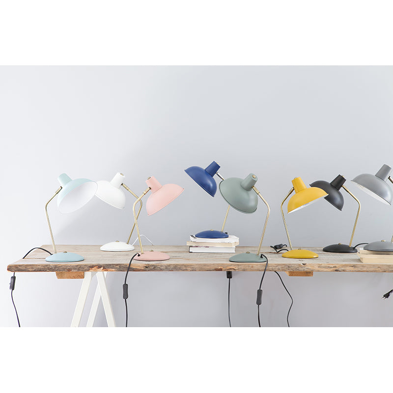 Leitmotiv Hood Table Lamp in Metal, Iron Matte White