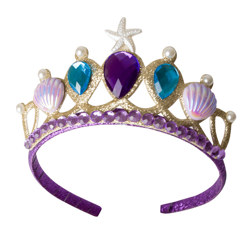 Great Pretenders Costume, Mermaid Skirt and Tiara in Purple/Turquoise – Ages 4-6