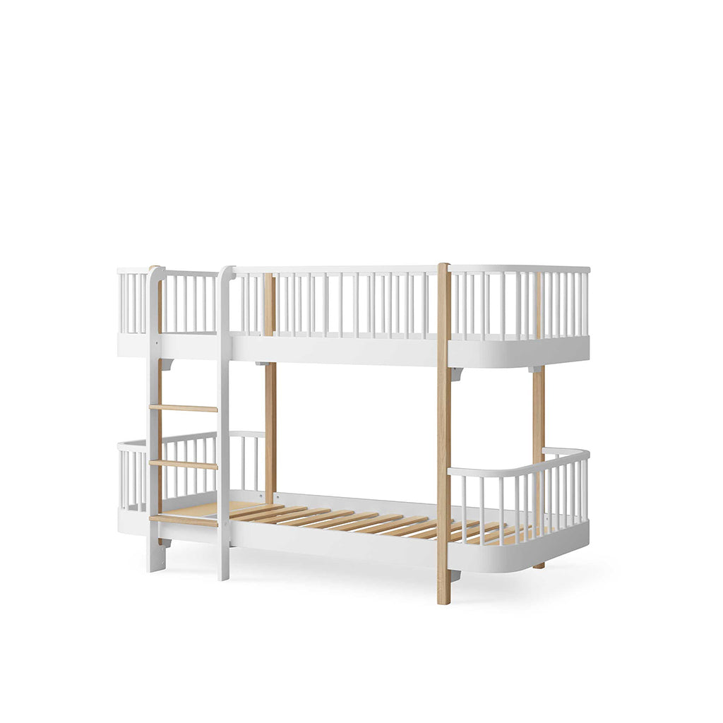 Oliver Furniture, Wood Original Half-High Bunk Bed - White/Oak