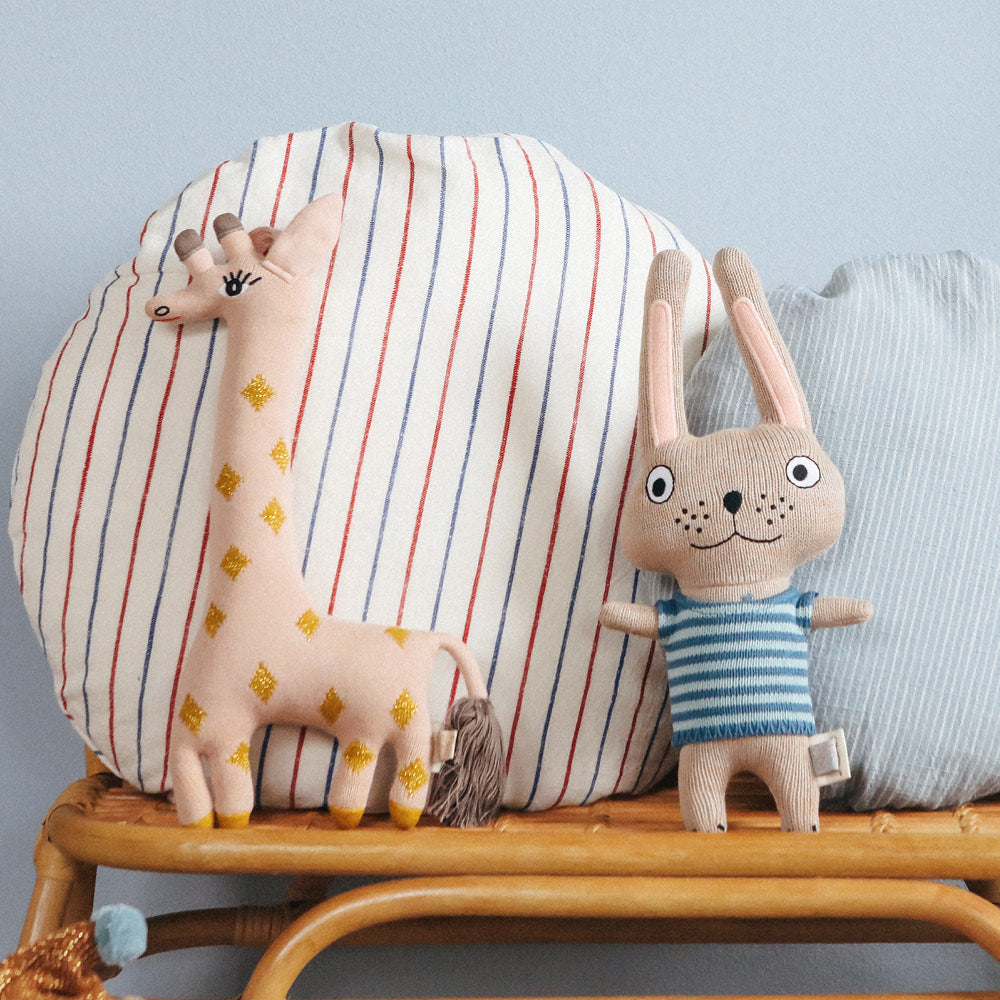 OYOY Soft Toy, Baby Guggi Giraffe - Rose/Amber