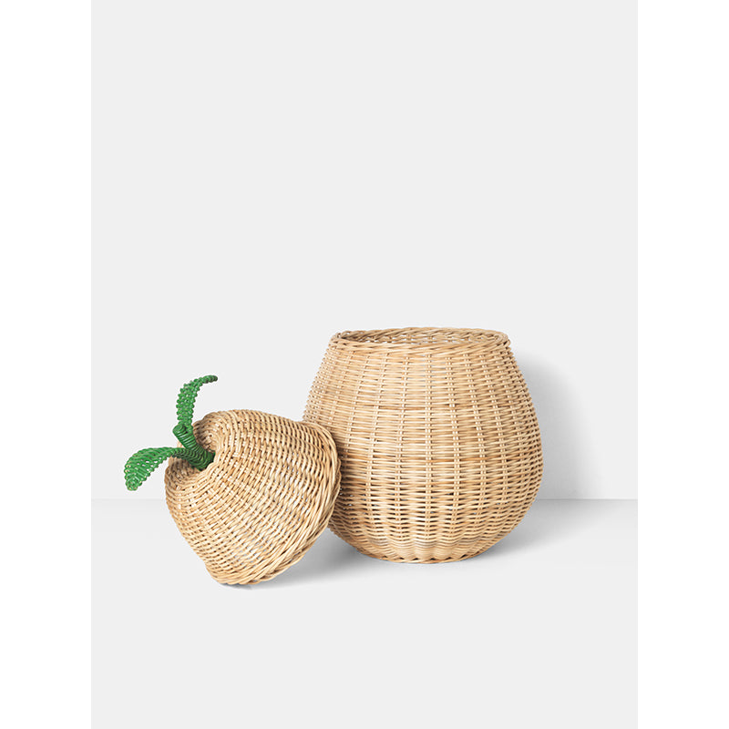ferm Living Pear Storage, large woven rattan basket