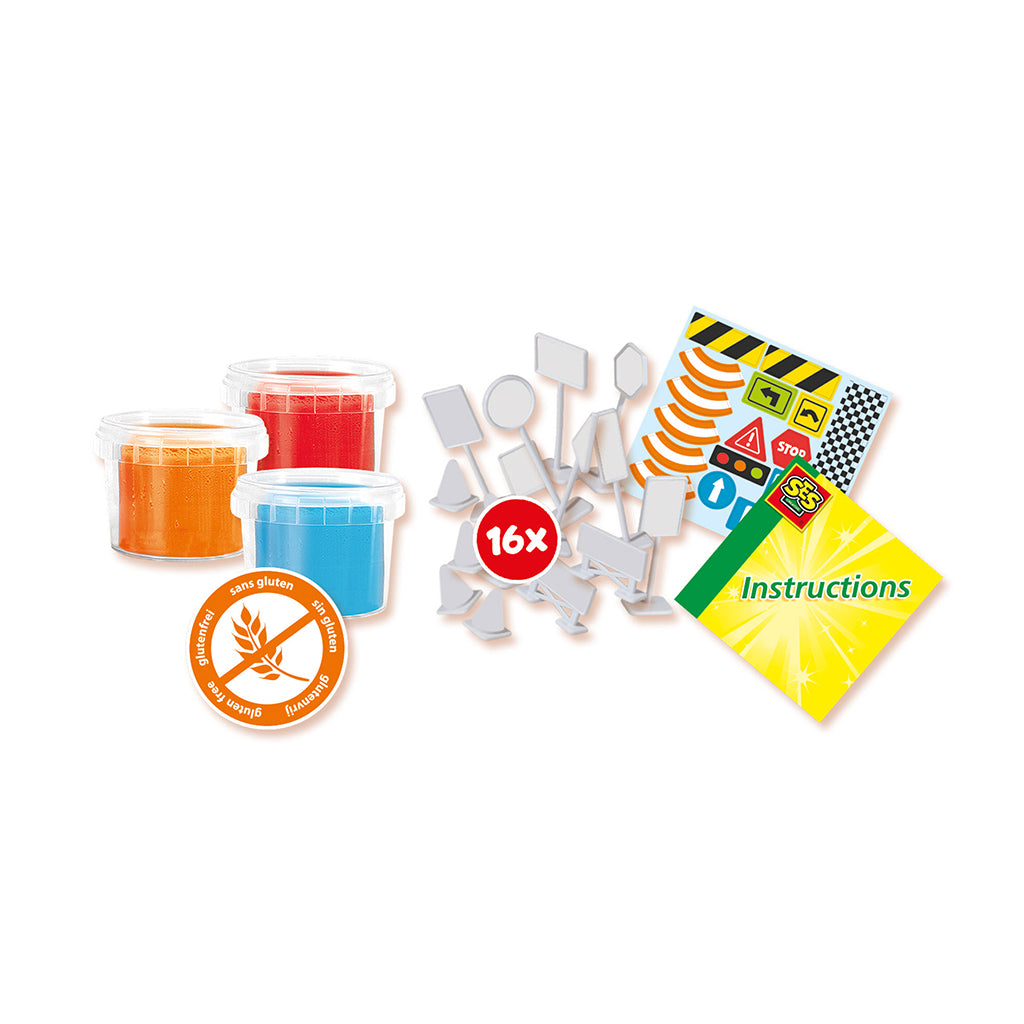 SES Creative Modeling Clay Set – Cars and Road Signs