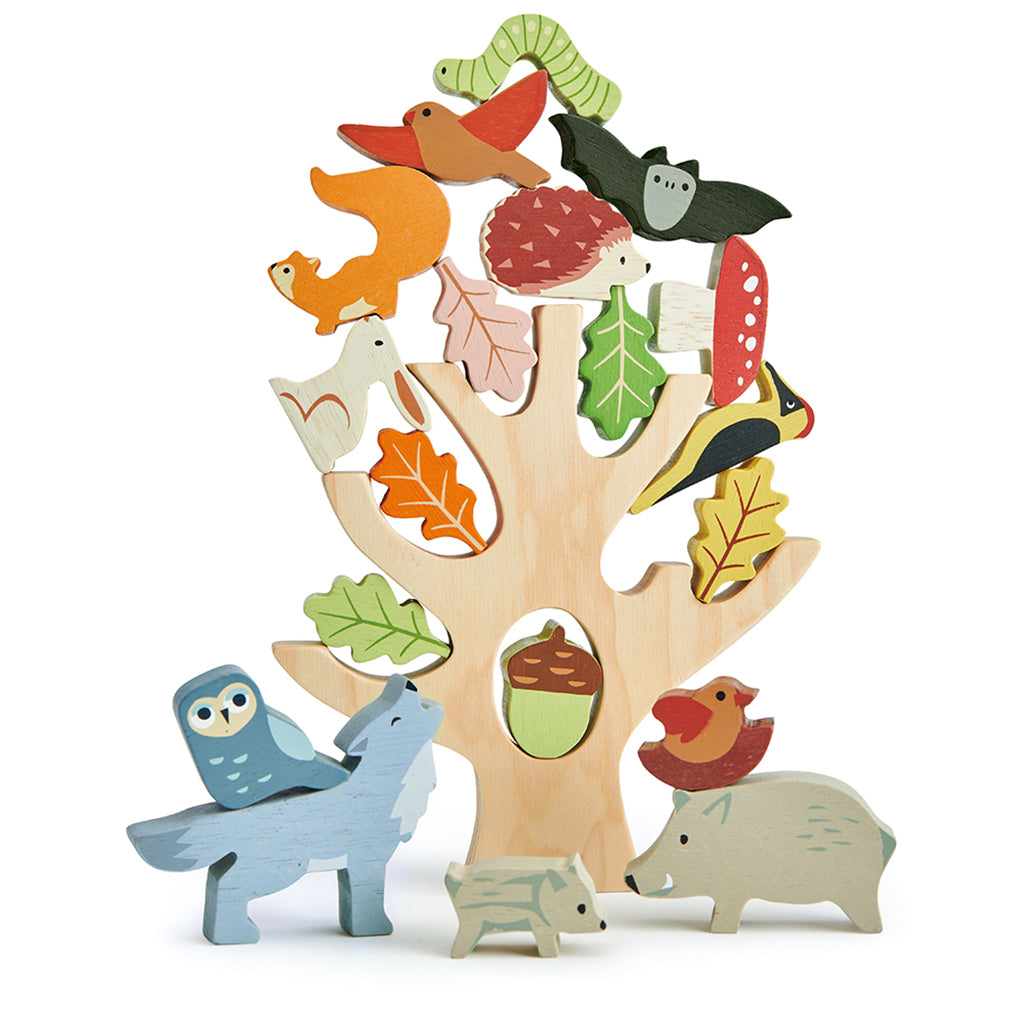 Tender Leaf stabledyr Skoven med træ og skovdyr trælegetøj