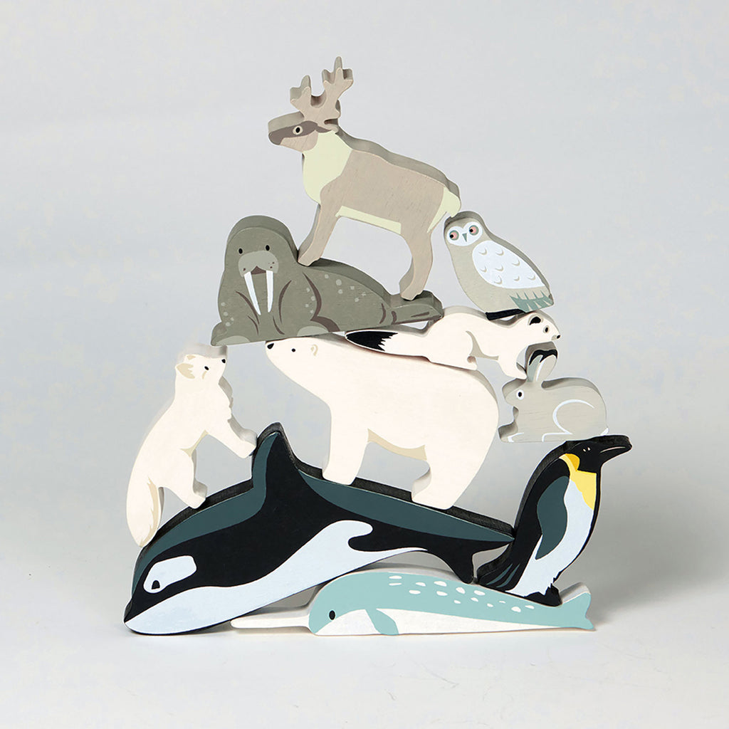 Tender Leaf, Wooden Animals in Box - 10 Arctic Animals
