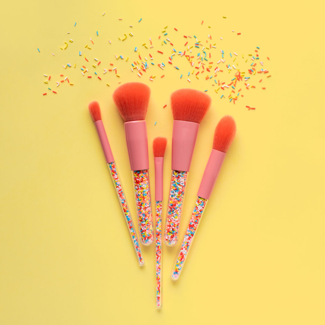 Oh Flossy Sprinkle make-up børster til børn, Sæt med 5 stk.