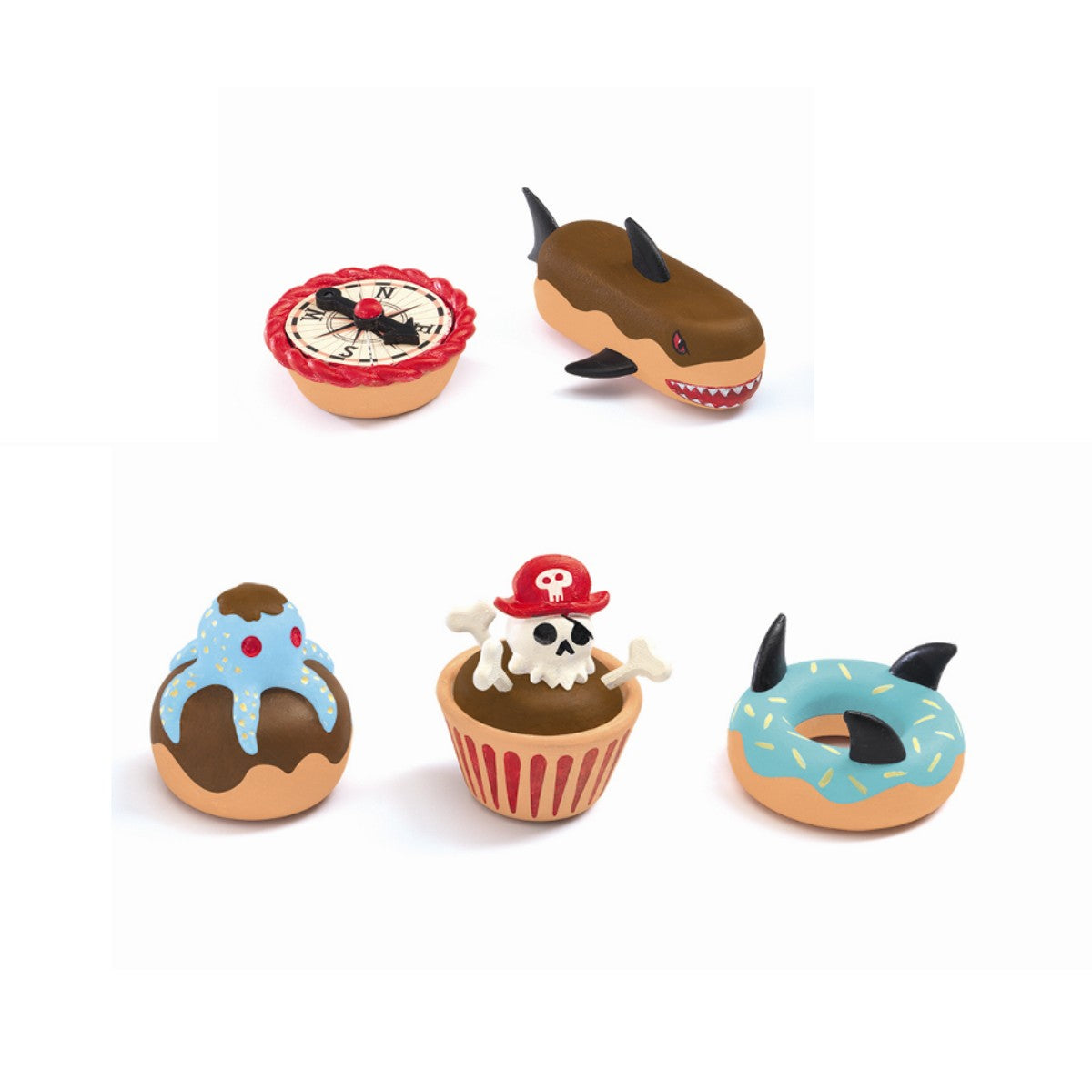 Djeco Wooden Play Food, Pirate Cakes