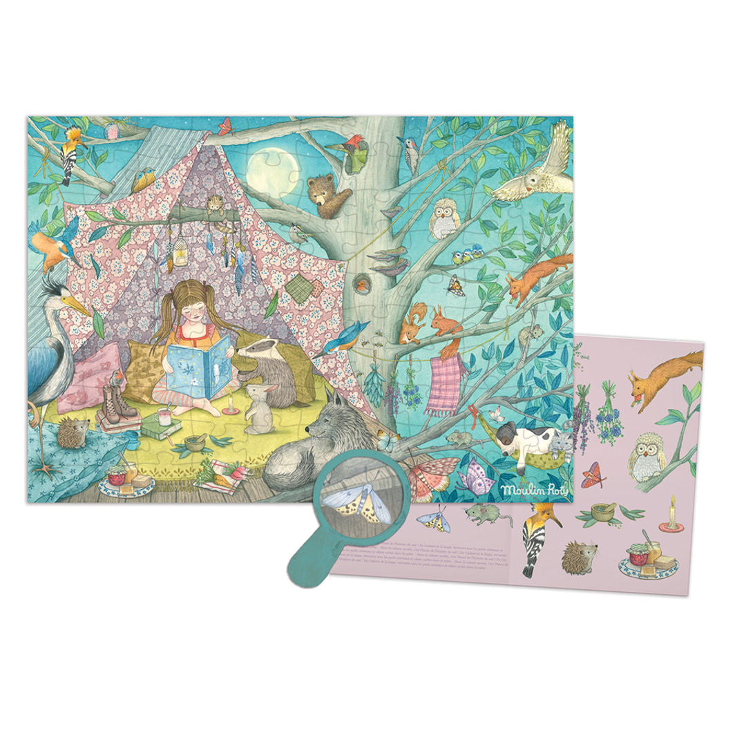 Moulin Roty, Puzzle 100 Pieces, The Secret Hideout - Les Rosalies