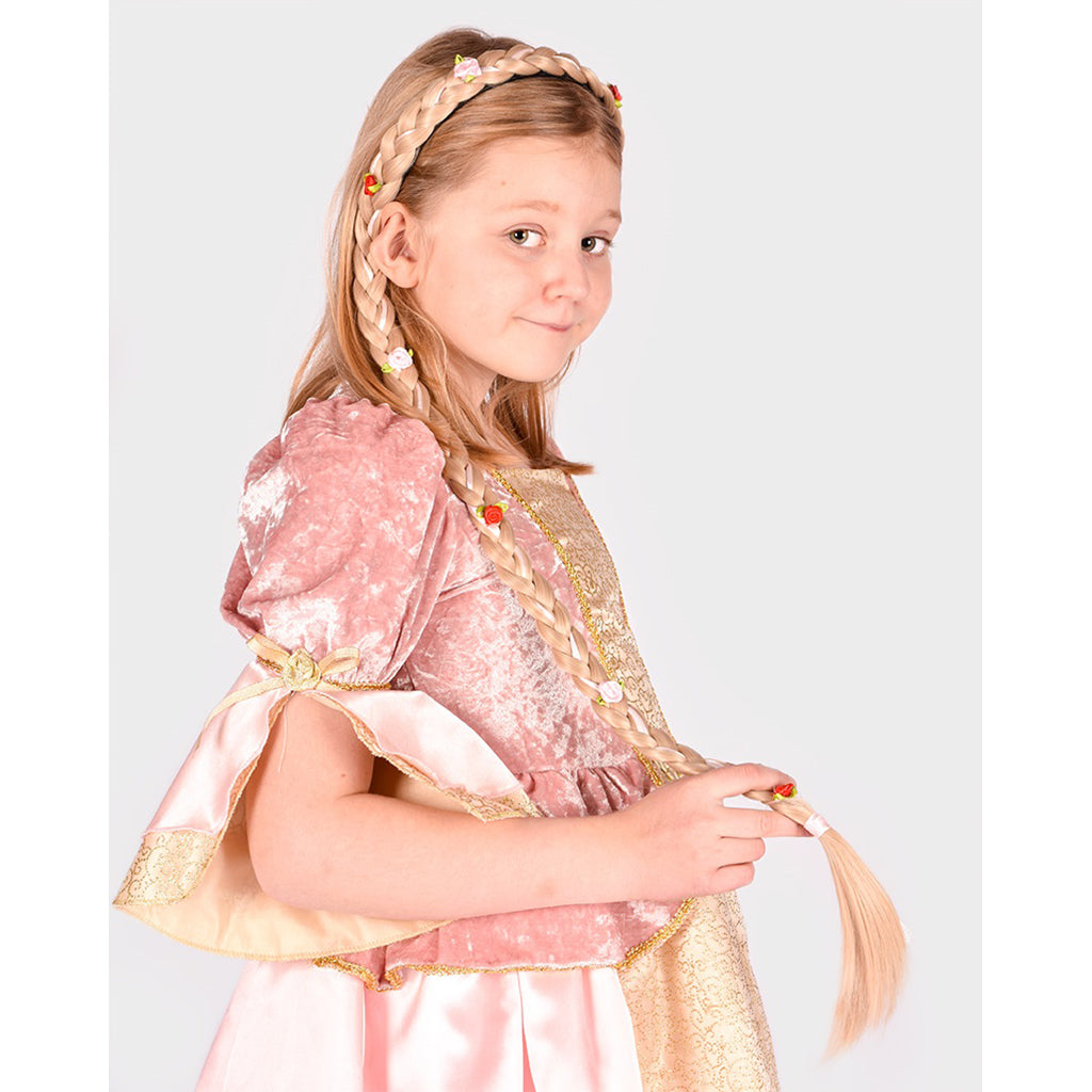 Den goda Fen, Udklædningstilbehør - Rapunzel fletning, 75 cm - Blond