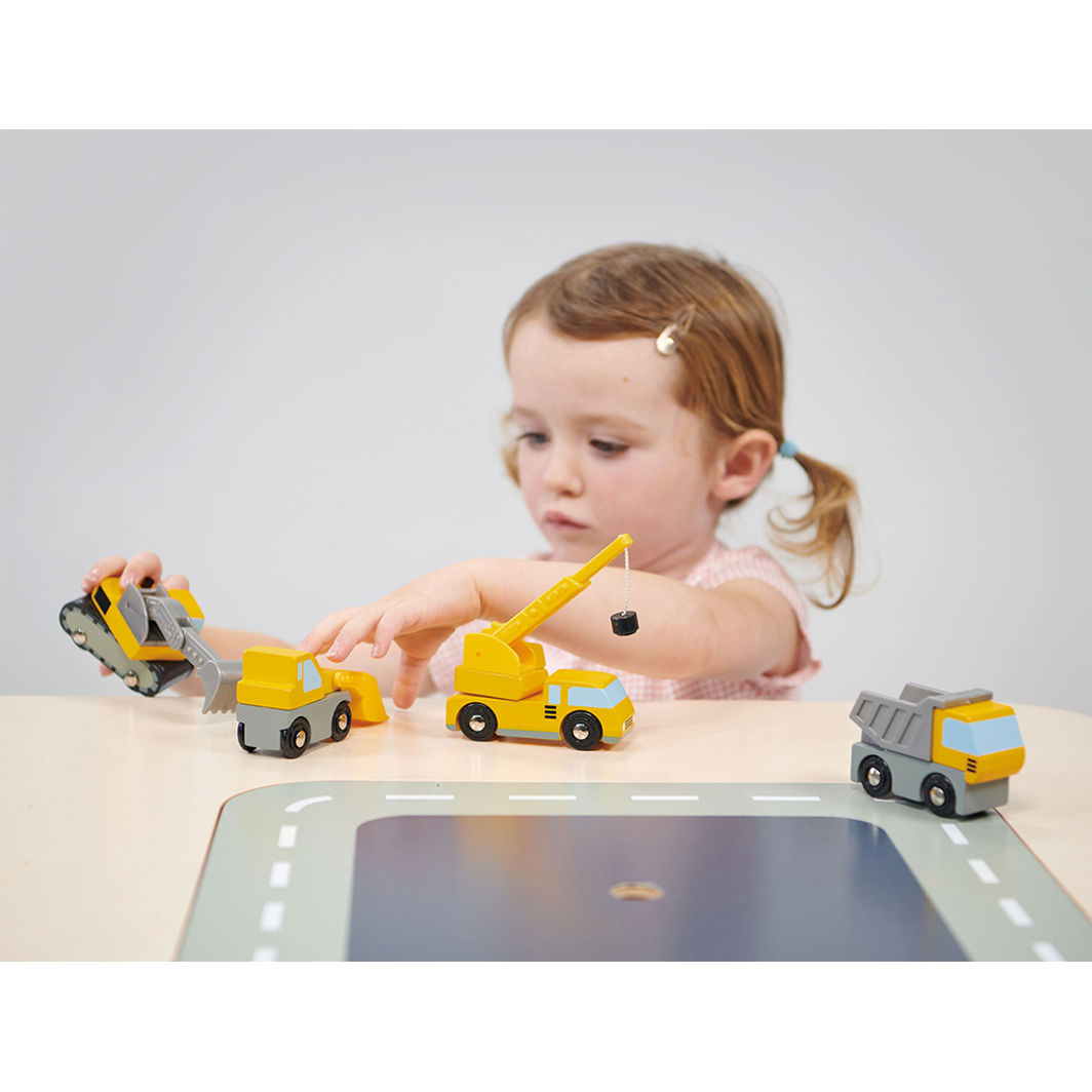 Mentari, Wooden Toy Cars – Work Vehicles