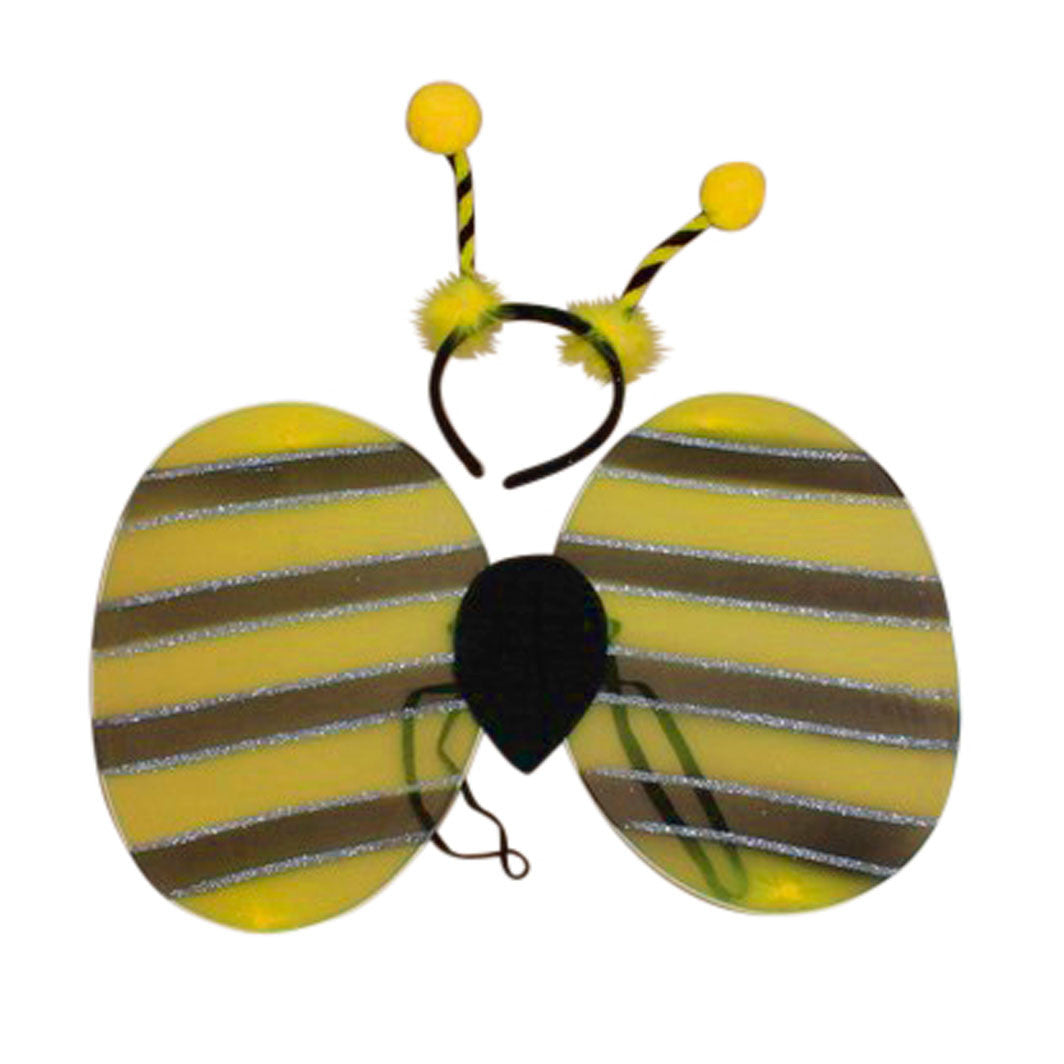 MaMaMeMo vingesæt humlebi med hårbøjle sort yellow striber