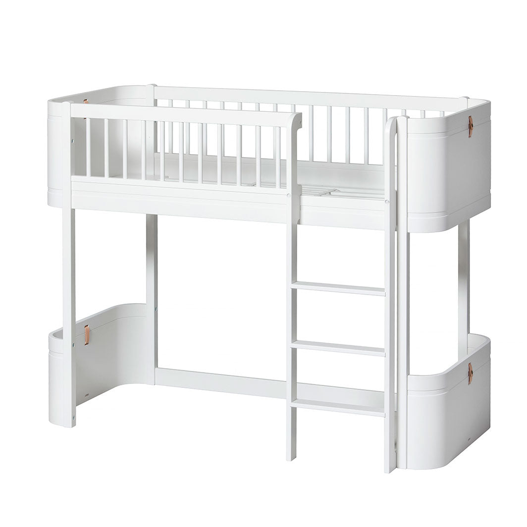 Oliver Furniture, Wood Mini+ Half-High Bed - White