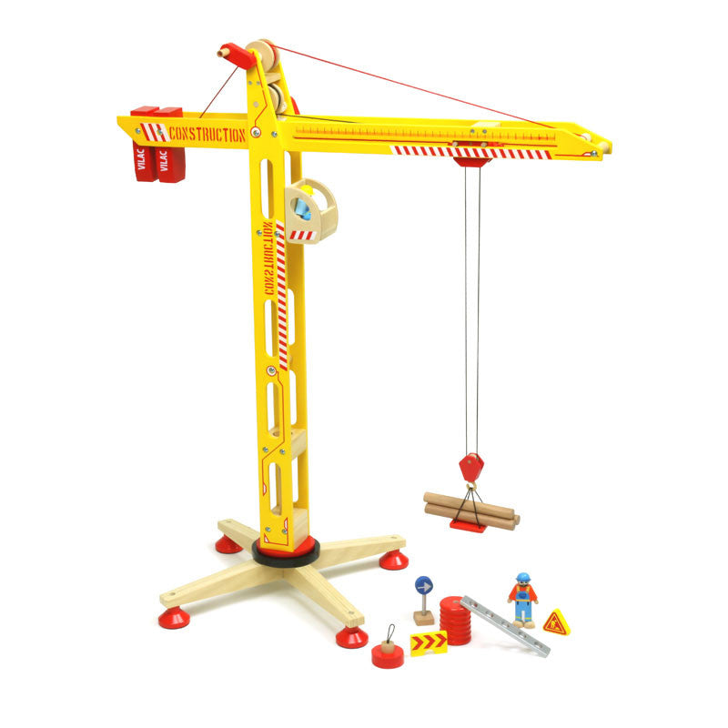Vilac kran i træ, stor - Grande Grue Crane